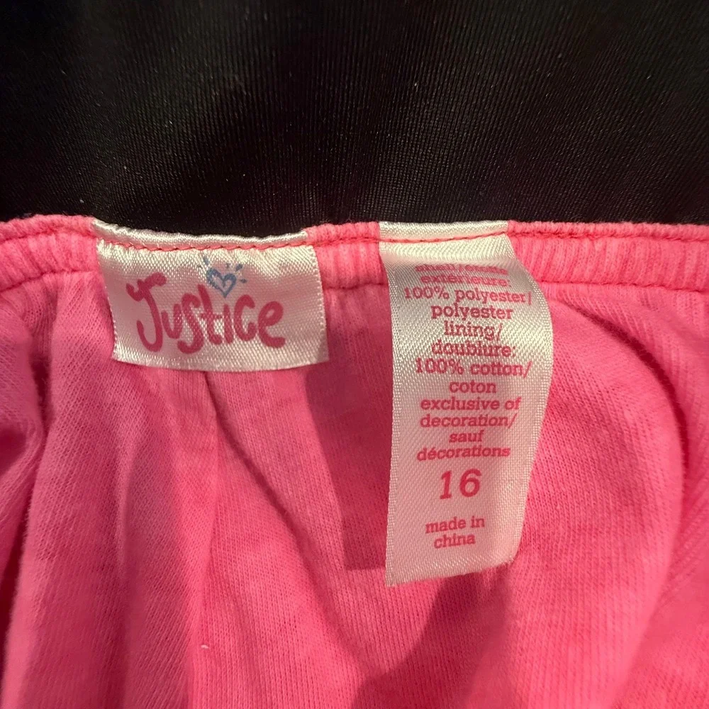 Justice Girls Pink Capri Pants Size 12 Athletic Active Jogger Yoga Athleisure